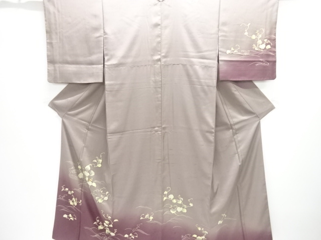 波に葵模様刺繍節紬訪問着